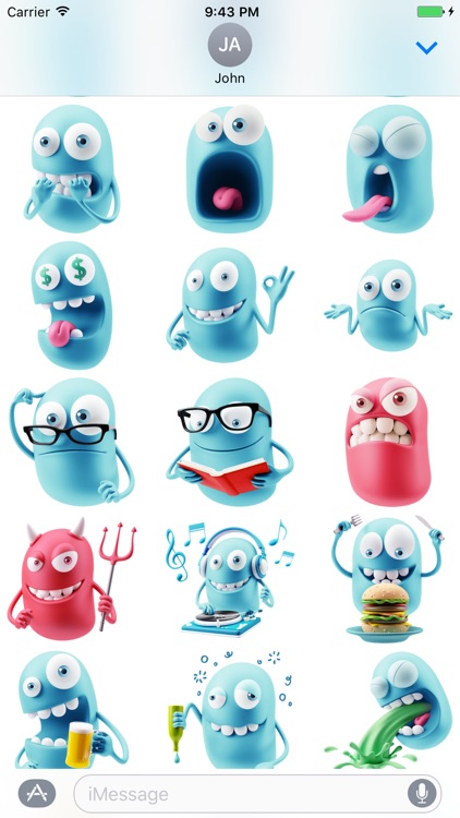 BlueMoji - 3D Emoji Stickers