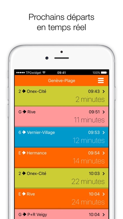 TPGwidget - raccourcis pour arrêts TPG