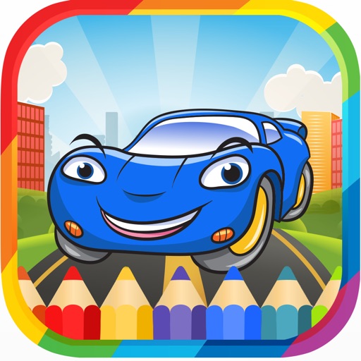 Vehicle Coloring Book for Preschool Kids & Toddler Icon