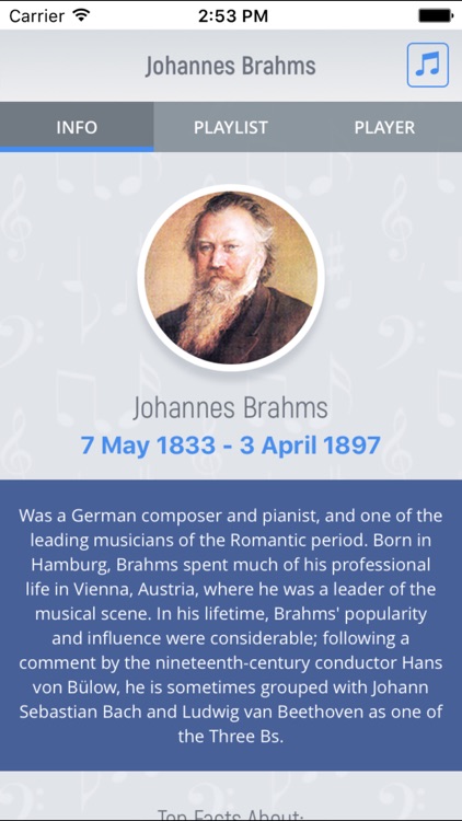 Johannes Brahms - Classical Music
