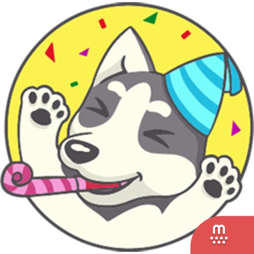 Playful Husky stickers by Petshopbox for iMessage icon