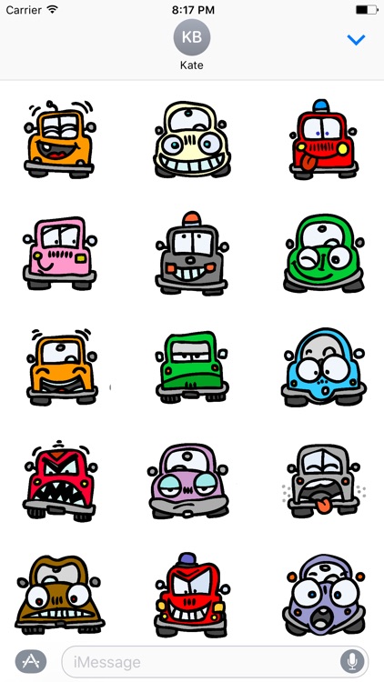 Car Smileys Stickers