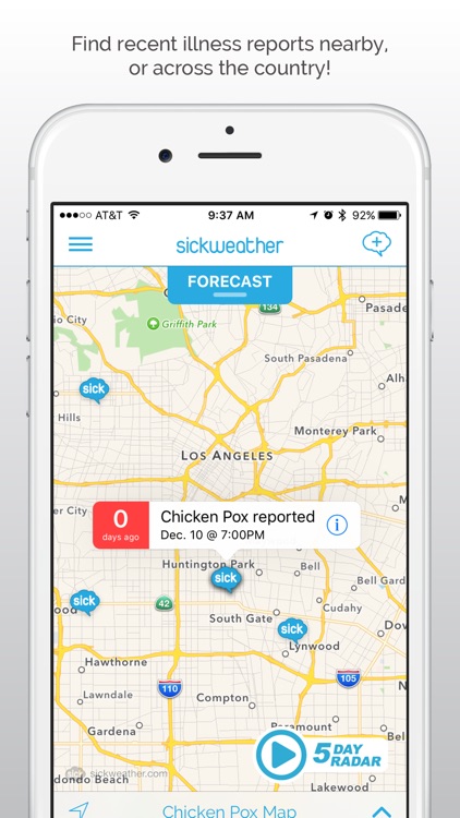 Sickweather - local illness tracker, maps & alerts