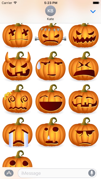 Pumpkin Halloween Sticker - Emoji