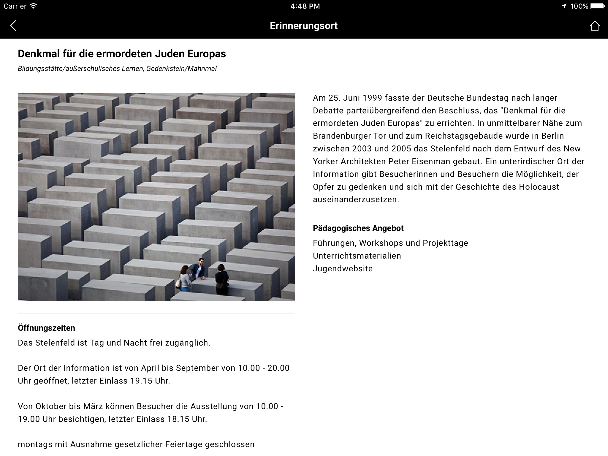 Erinnerungsorte für Opfer des Nationalsozialismus screenshot 3