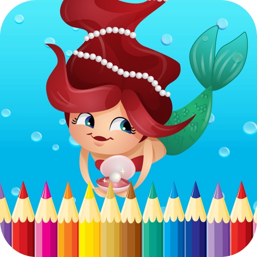 Mermaid Princess Coloring Art For Girls Calmness iOS App