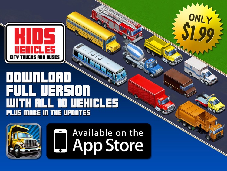 Kids Vehicles: City Trucks & Buses HD Lite screenshot-3