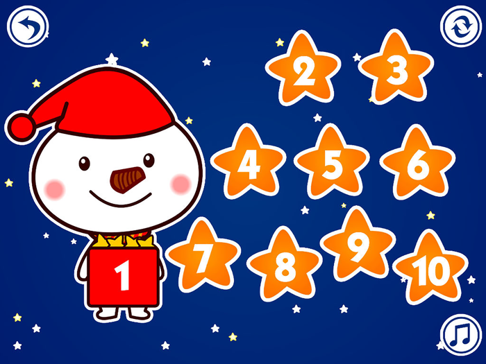 雪宝宝数星星-1岁-2岁宝宝学数字游戏