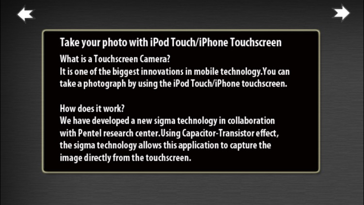 iTouchScreen Camera