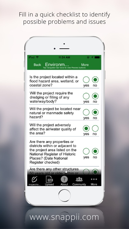 Environmental Inspection app
