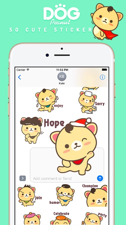 Peanut Dog Sticker Pro - Christmas New Year Emoji screenshot-4