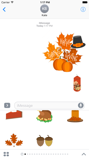 Thanksgiving Stickers For iMessage