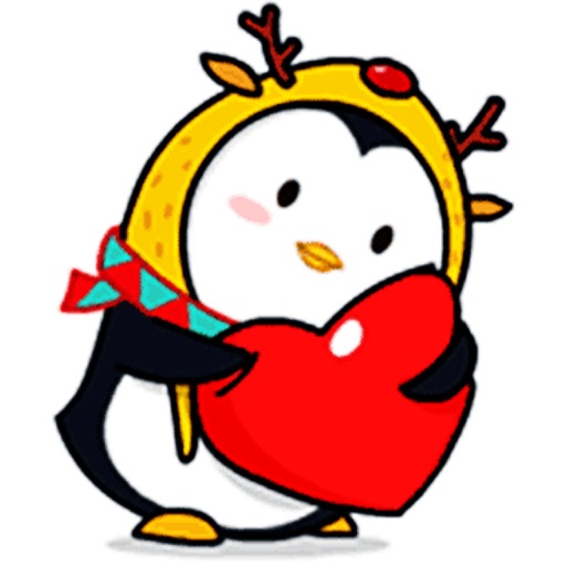 Merry Christmas Penguin - Animated Stickers Icon