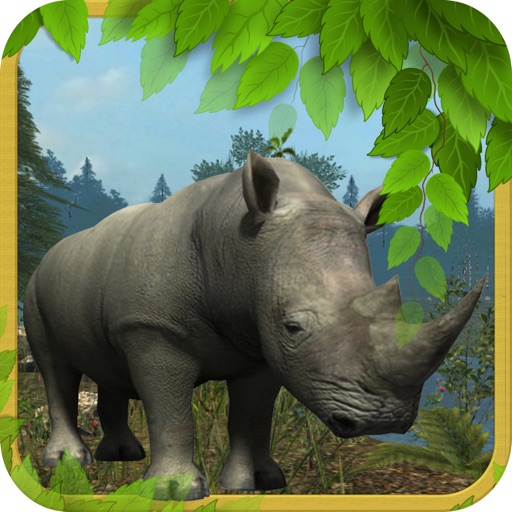 Rhinoceros 3D Simulator-Wild Animal Hunting Life icon