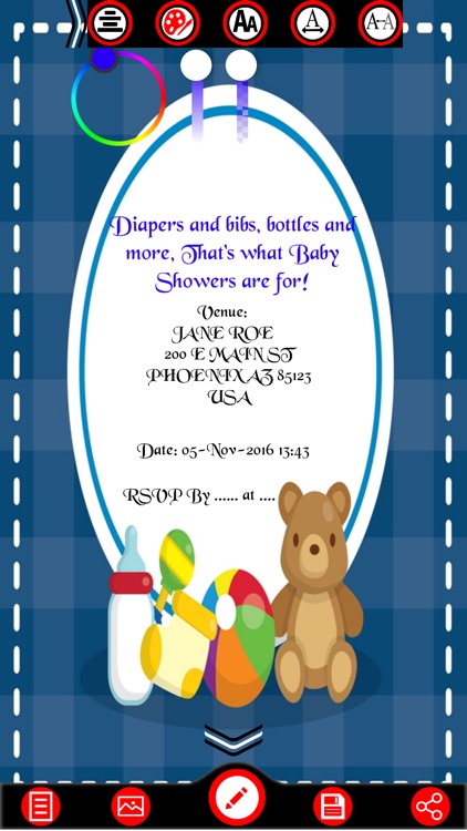 Baby Shower Invitation Cards Maker screenshot-3