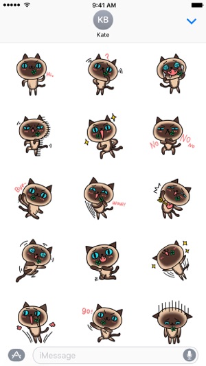 Siamese Cat Called Carbon − NHH Stickers(圖3)-速報App