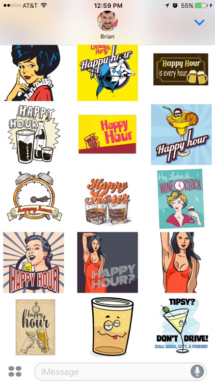 Happy Hour Stickers