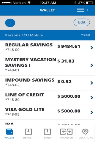 Parsons FCU Mobile App screenshot 2