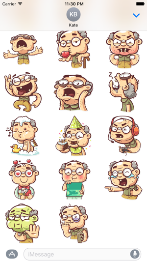 Old Grandpa - Stickers for iMessage(圖2)-速報App