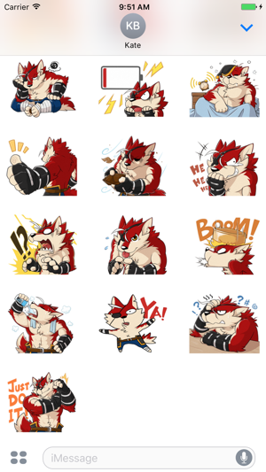 Rex - Naughty wolf stickers for iMessage(圖2)-速報App