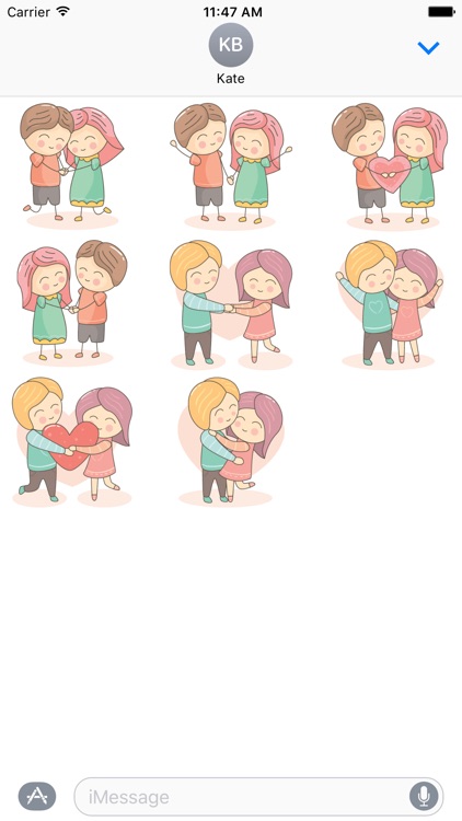 Lovely Couple Stickers - Romantics for iMessage