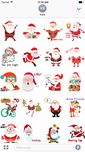 Santa Stickers - Santa Claus Stickers fo