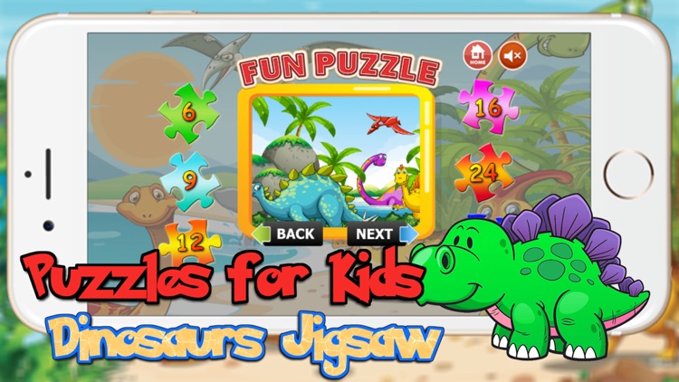 Dinosaur Puzzles Games Free - Dino Jigsaw Puzzle Learning Games for Kids Toddler and Preschool