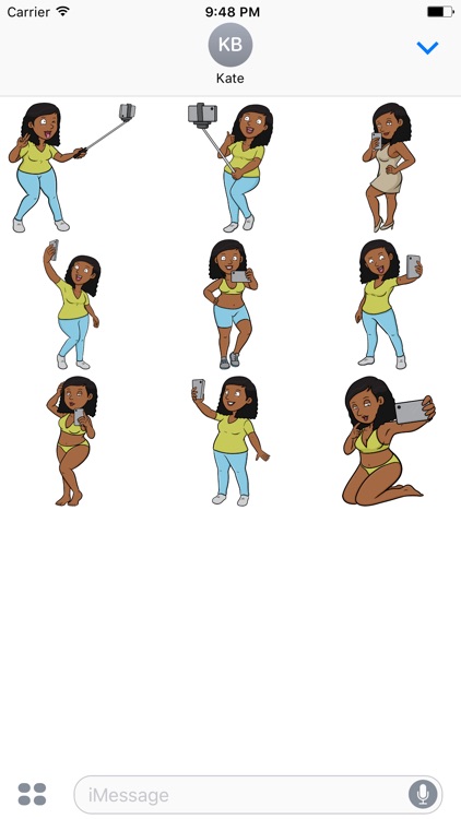 Monica Selfie Stickers - Black Girl Edition