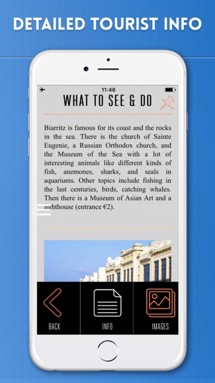 Biarritz Travel Guide with Offline City Street Map