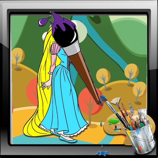 Coloring Games Rapunzel Version Icon