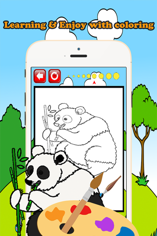 Zoo Animals Coloring Book Educational Toddler Game - náhled