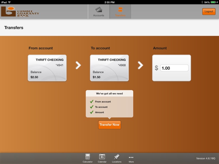 Lumbee Guaranty Bank for iPad screenshot-3