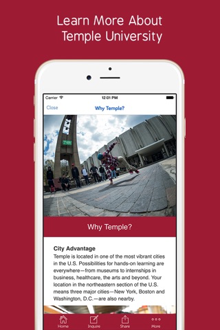 Temple University - Prospective International app screenshot 3