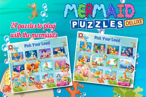 Mermaid Princess Puzzles Deluxe screenshot 2