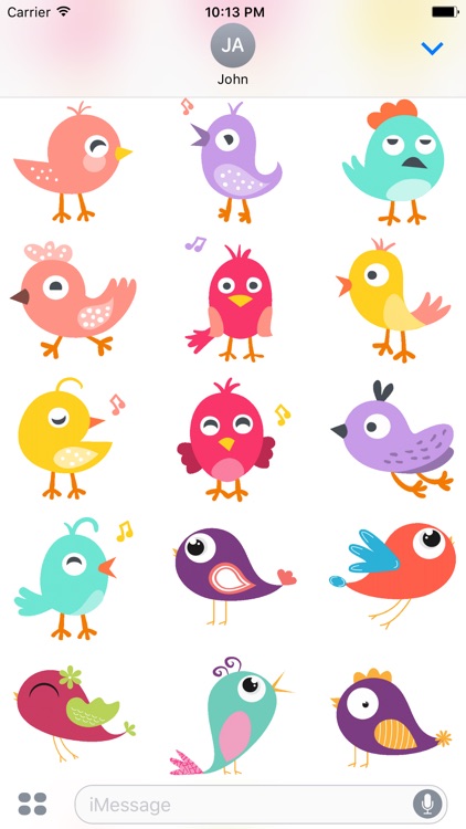 Funny Birds Animated Stickers