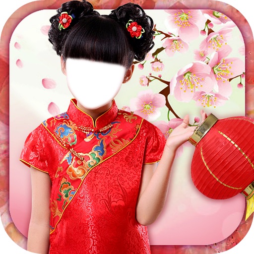 Kids Chinese Costume Dress Up Photo Montage icon