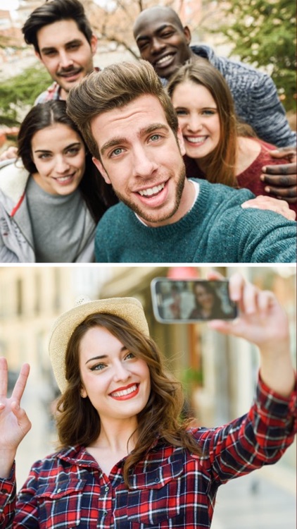 Young Three Multiethnic Girlsfriends Take a Selfie by Camera Posing  Isolated Over Turquoise Background Stock Image - Image of happy,  multiethnic: 215351995