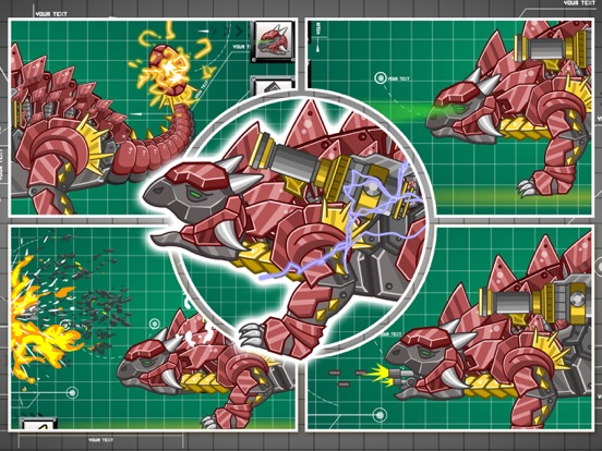 Steel Dino Toy:Mechanic Ankylosaurus-2 player game screenshot 4