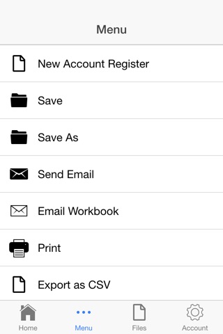 Account Register screenshot 3