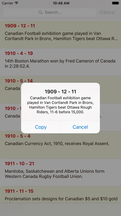 Timeline of Canada history expert