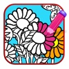 Draw Game Flowers Coloring Page Free For Kids