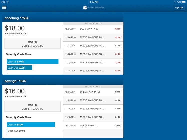 Continental Bank Bus. for iPad