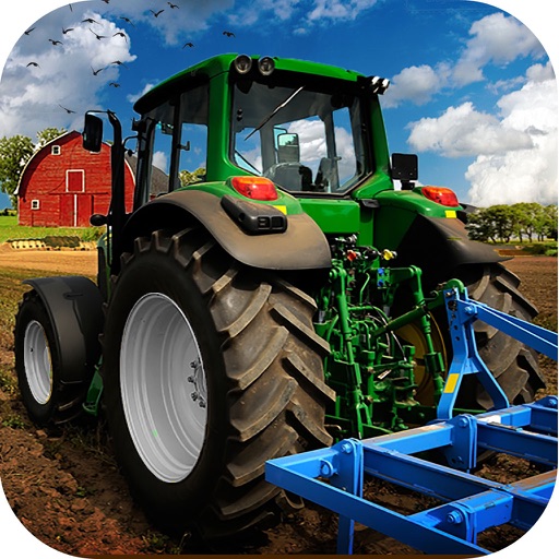 Real Tractor Farming Sim -Drive in Village 3D Game Icon