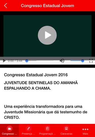 Congresso Estadual Jovem RCC screenshot 2
