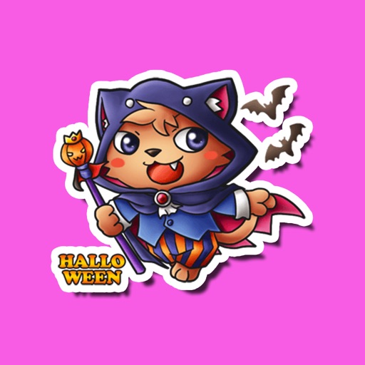 Matsuri the Witch's Cat for Halloween Stickers