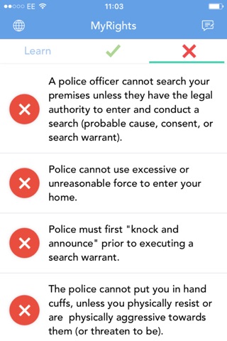 MyRights - Know Your Rights & Rate The Police screenshot 4