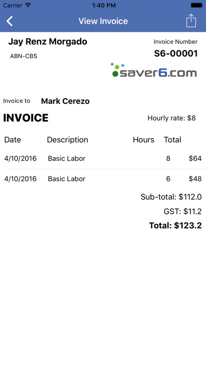 Invoice Expense