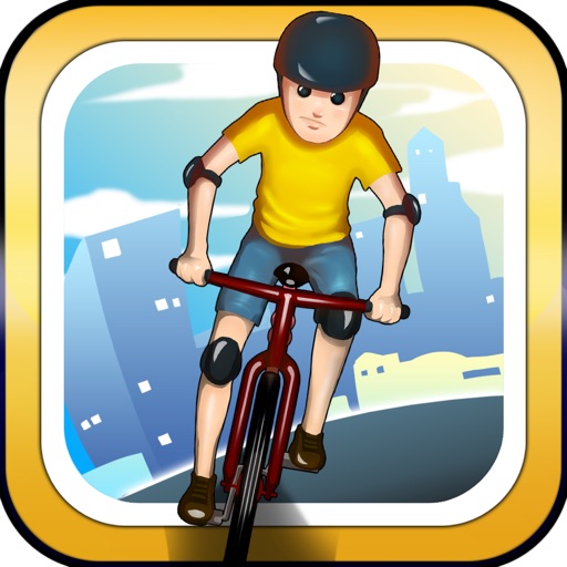 Tour de bicycle lost kid icon