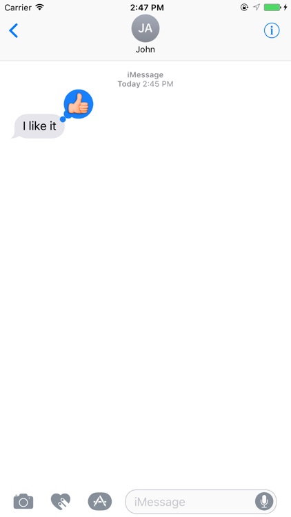 Reaction for iMessage