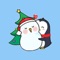Merry Christmas PenGuins Animated Stickers